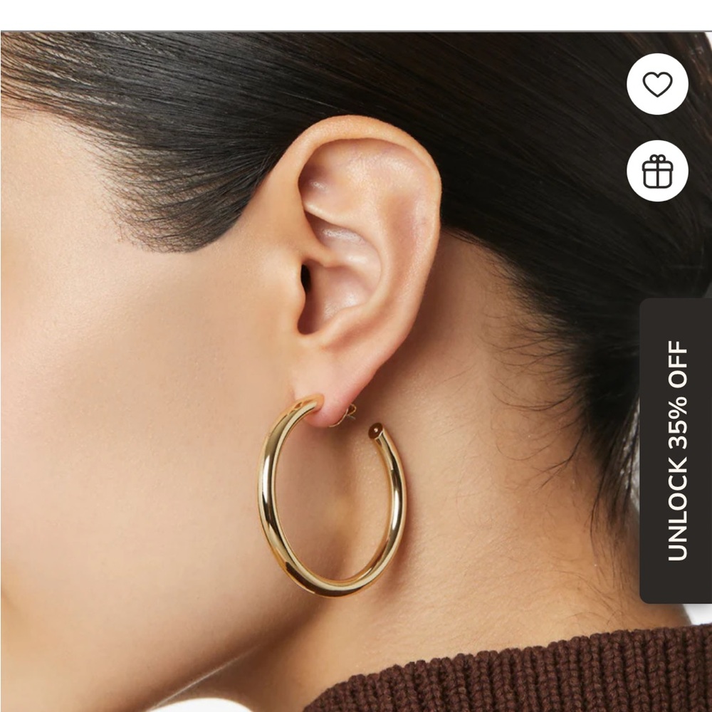 Ana Luisa Medium Gold Hoops